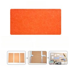 펠트보드 게시판 알림판 공부방 벽면꾸미기 부착식 화이트, 허니오렌지