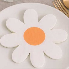 입학설명회 봄파티 데이지 꽃모양 냅킨2P 차박 어린이집 성탄, 옐로우