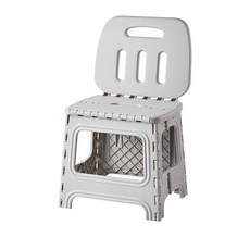 블루밍홈 콤비 패브릭 접이식 의자, 그레이, 1개