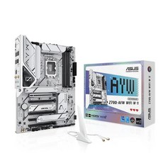 에이수스 ASUS Z790-AYW WiFi W II 인텔 Z790 LGA 1700 ATX 마더보드 PCIe® 50 3X M2 12+1 DrMOS, AYW, Z790-ayw|white|m.2x3|wifi6