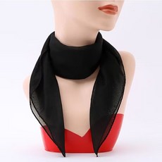 해피유통 여성 쉬폰 스퀘어 스카프 봄가을 쇼트 기모 스카프 jhlyt