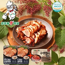 장충동왕족발 무뼈 슬라이스 순살 족발 2팩(새우젓포함) + 무생절이1팩, 순살족발150g 2팩+무생절이 230g, 1개