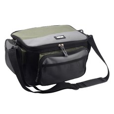 JSFUN 대용량 다기능 낚시 태클 가방 옥스포드 낚시 가방 낚시 릴 도구 보관함, 10리터, 녹색