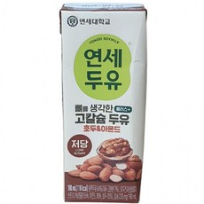 연세두유 뼈를 생각한 플러스 고칼슘 두유 후두 아몬드 저당 190ml 24개, 10개, 750ml