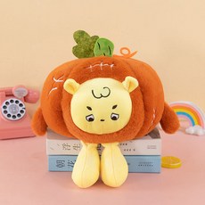 創意變身南瓜羊抱枕 可愛毛絨玩具 玩偶 靠枕, 南瓜抱枕-小羊,32厘米