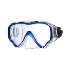 PROBLUE CS-26AD 兒童/青少年浮潛泡殼組 (面鏡 全乾式呼吸管), 透明藍
