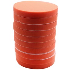 10pc 180mm 7 인치 플랫 스폰지 그로스 연마 버핑 패드 키트 자동차 광택제 청정 왁싱 자동 페인트 유지 관리 관리, 주황색