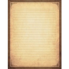 빈티지 레터헤드 - 앤티크 안감 문구 레터 필기 용지 - 50장 - 21.6 x 27.9cm(8.5 x 11인치) - 장식용 프린터 용지