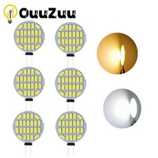 LED 램프 3W RV 조명 교체 할로겐 전구 350LM 24led 5730smd 플리커 범위 후드 보트 조명 없음 12V 24V AC, [01] Cold White 6500K, [02] 24LEDS-(6 PCS), 1개