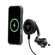 JTLEGEND Ailos Kooling Mag Qi2 車用磁吸無線充電支架-螢幕支架/出風口支架，支援Qi2快充，散熱設計，穩固安全, 出風口支架加長版