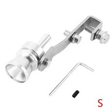 오토바이 자동차 배기 가짜 터보 휘슬 파이프 사운드 머플러 블 오프 밸브 시뮬레이터, 기본, 2. Silver