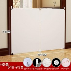 팬스 안 출입문 애견 강아지 고양이 펫도어, 계단 침실 100 x 70cm, 접착식 후크+무자국 못+케이블 타이+클립 포함, 1개