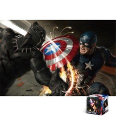 모두의취미 미니큐브 시빌워 블랙 팬서 VS 캡틴 108P 마블 직소퍼즐, 1개, 단품, 108피스