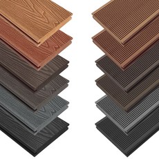 10T 마칼루데크 라이트 96x2400 레드브라운 / 합성데크 합성목 합성목재 방부목 가림막, 1개