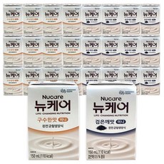 뉴케어 균형 영양식 미니 2종 (구수한맛 + 고소한 검은깨 ), 150ml, 24개