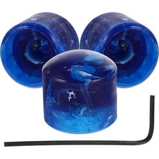 전기 기타 포텐셔미터 컨트롤 노브 4개 세트 (렌치 포함) 플라스틱 회전 노브 볼륨 및 톤 조절용 일렉트릭 기타 베이스 및 기타 악기 호환, 파랑