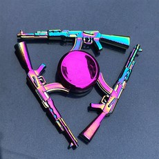 고급 합금 피젯 스피너 성인용 데스크테리어 안티 스트레스 토이 (회전 시간 오래감), 32-화려한 AKM(AK47)