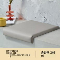 붙이는 계단 쿠션 L자형 매트 의자, 1개, 캣 가죽 크레인그