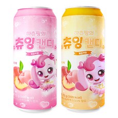 프린세스 캐치티니핑 하츄핑의 츄잉캔디 복숭아맛 2종, 1세트, 144g, 핑크+옐로우