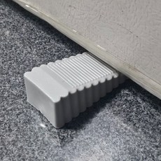 도어 논슬립 실리콘 고정 무타공 스토퍼 방문, 블랙