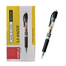 동아 유노크펜 0.5mm, 흑색, 12개입