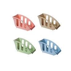 주방 싱크대 L자 플라스틱 접시꽂이 그릇정리대 파스텔 컬러 식기홀더