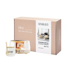 SOTHING 向物 恆溫暖杯墊禮盒【台灣保固】, 1個, 燭光禮盒-LOGO款杯組