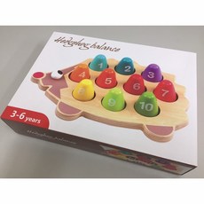 木製3D立體刺蝟配對積木，幼兒益智玩具，小刺蝟學數數，安全無毒，激發認知能力, 1個, 彩盒（彩盒或展示盒隨機出貨）