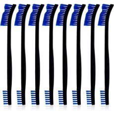 양면 나일론 세척 브러시 8개 세트 소형 다기능 디테일 조인트 도구 주방 보석 소형품용, 검정/파랑, 8