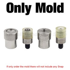 스냅 패스너 버튼 다이 설치 프레스 몰드 핸드 기계용 포함 가죽 공예 12.5mm 15mm 17mm 20mm, [01] 12.5mm(203), Only Mould, 1개