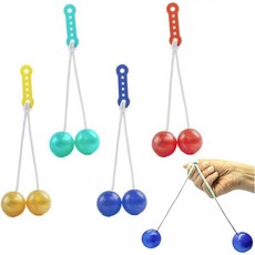 4개 세트 라토 클랙 볼 사다리 던지기 게임 어린이와 성인용 압력 감소 균형 능력 훈련용 집중력 향상용 무작위로 4가지 색상 발송