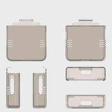 Miyoo Flip/Flip V2 게임 콘솔 보호 케이스 안티 드롭 PC 소재 슬리브 쉘 액세서리에 적합, 02 Transparent Gray