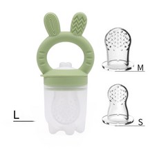 台灣FDA 贈3個網袋 咬咬樂 果汁咬咬樂 蔬果咬咬樂 副食品餐具, 兔子橄欖