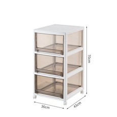 티류으스 어린이 서랍형 수납장 플라스틱 틈새장 옷장 정리함 간식 수납함 다용도 WY, 크고  3층  차색 서랍 / 두꺼운 소재