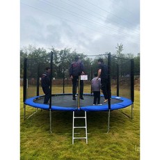 대형 트램펄린 트램폴린 방방이 점핑 원형 캠핑장, 14ft/지름4.28m+계단(컬러)