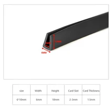 고무 가장자리 트림 스트립 검정색 U 섹션 가장자리 씰링 스트립 GlassTable 모서리용 가장자리 실드 인클, 6x10x3, 3M