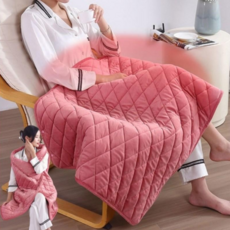 KC인증 전기 담요 USB 사무실 무릎 담요 온열찜질기 온열 매트 손난로 전기장판 차박 전기요 발열 케이프, 연 핑크