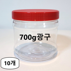 에스디상사 젓갈통 700g광구용기 된장통 고추장통 페트병 페트용기, 10개