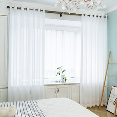 투명 도톰 쉬폰 커튼 아일렛형 거실커튼 2종