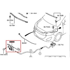 【JT福特原廠】MAZDA3 10-14 MAZDA5 12-16 引擎蓋六角鎖, 1個