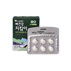 뼈건강지킴이 제조특허 K2VITAL 비타민K2 MK-7+DSM 비타민D3, 1개, 30정