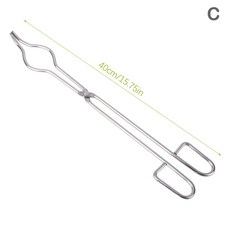 등급 스테인리스 스틸 도금 집게 흑연 클램프 크롬 도가니 거치대 비커 용융, [03] 40cm, 03 40cm, 40cm