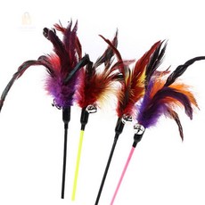 딸랑이 깃털스틱 고양이장난감, 1개