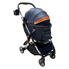 寵物推車 兩用折疊推車 手提推車, 1個, 寵物來了 時尚兩用折疊推車-黑