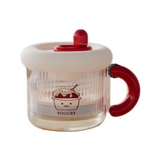 酸奶過濾器 希臘優格乳清分離器, 國風紅(三個過濾網):1個