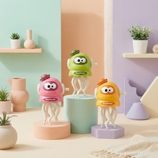 춤추는 LED 문어 인형 2개, 옐로