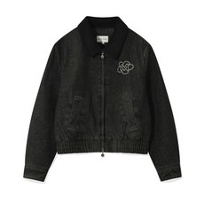 매장정품 와키윌리 WACKY WILLY 우먼스 카라배색 블루종 데님 자켓 블랙 WA2503JK77BK 185217