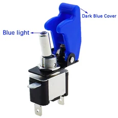 자동 보트 조명 Led 토글 스위치 안전 항공기 플립 업 커버 가드 빨간색 파란색 녹색 12V20A, 11 dark blue