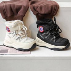 雪靴 兒童雪靴 防水雪靴 男童雪地靴 童靴UGQ運動風兒童雪地靴加絨加厚男童大棉鞋新款冬鞋女童雪地棉防水