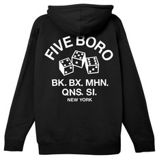 5BORONYC 紐約滑板品牌帽Tee 24HD-5B 4-5-6 HOODY 美國進口 NEVERMIND, 黑/白, 1個